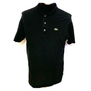 Lacoste Black Polo Green Alligator Logo XL